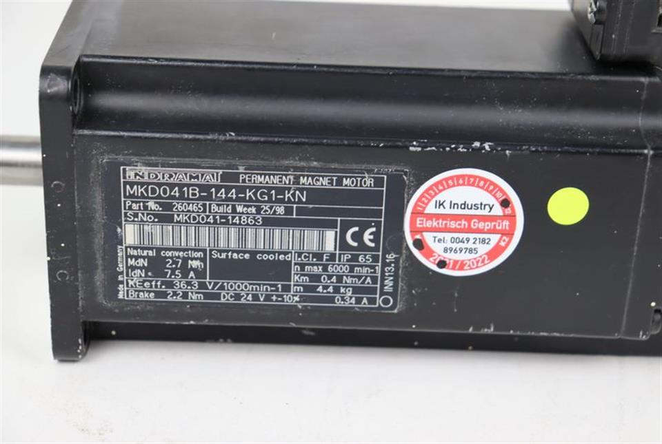Indramat Servomotor MKD041B-144-KG1-KN max.7000 min TESTED & TOP ZUSTAND