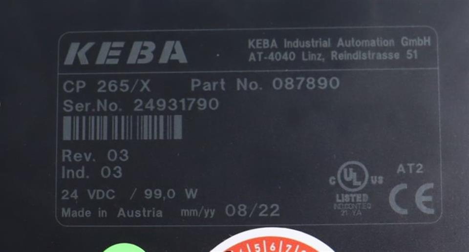 KEBA Kemro K2 - 200 KEBA CP 265/X Art.Nr: 87890 TESTED & UNUSED UNBENUTZT OVP