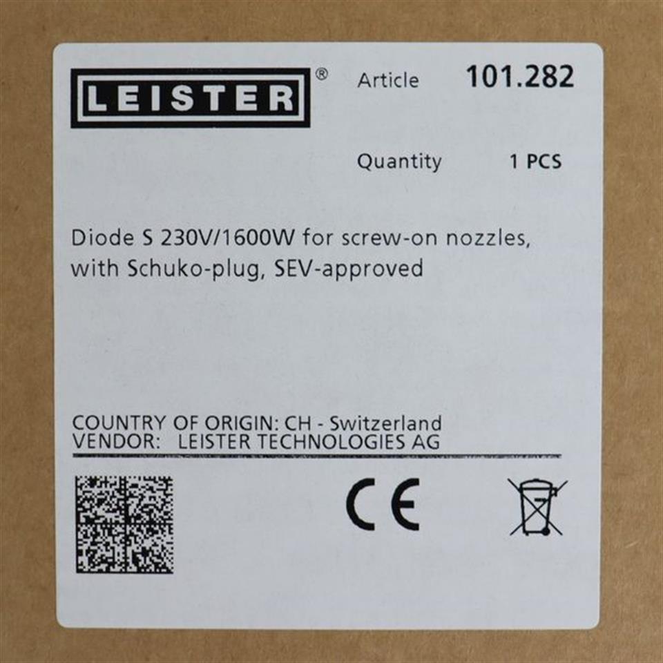 Leister Diode S 230V/1600W Article 101.282 Heißluft Gebläse Zubehör UNUSED & OVP