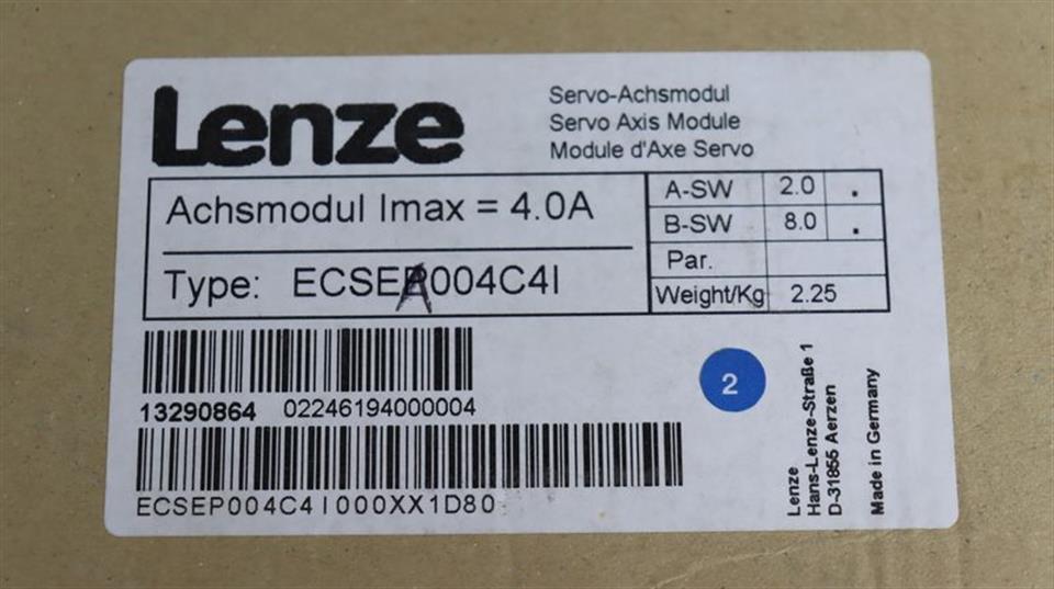 Lenze ECSEA004C4I Achsmodul Imax = 4.0A UNUSED & OVP
