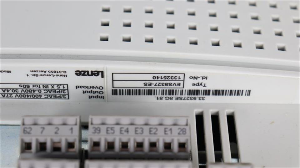 Lenze EVS9327-ES 33.9327SE.8G.81 + E82ZN22334B230 Filter TESTED & TOP ZUSTAND