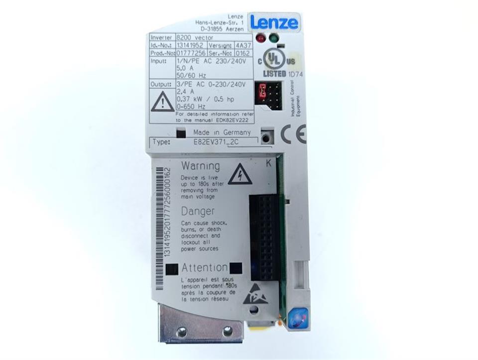 Lenze Vector 8200 E82EV371_2C E82EV371K2C 230/240V 0,37kW TESTED & TOP ZUSTAND