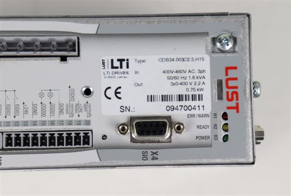 Lust LTI Frequenzumrichter CDB34.003.C2.3,H15 75kW CDB34.003C2.3,H15 TOP ZUSTAND
