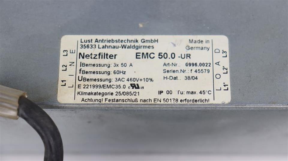 LUST NETZFILTER EMC 50.0 -UR TOP ZUSTAND