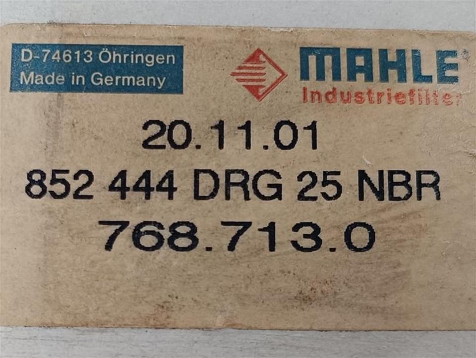 MAHLE Hydraulikfilter Austauschfilterelement 852 444 DRG 25 NBR UNUSED & OVP