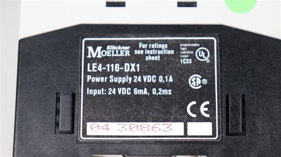 Moeller LE4-116-DX1 Digital Input Abdeckung fehlt TOP ZUSTAND