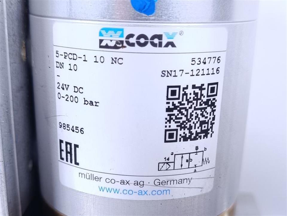 Müller co-ax 5-PCD-1 10 NC 0-200bar + 0 820 038 980 + 18015 24V DC TOP ZUSTAND