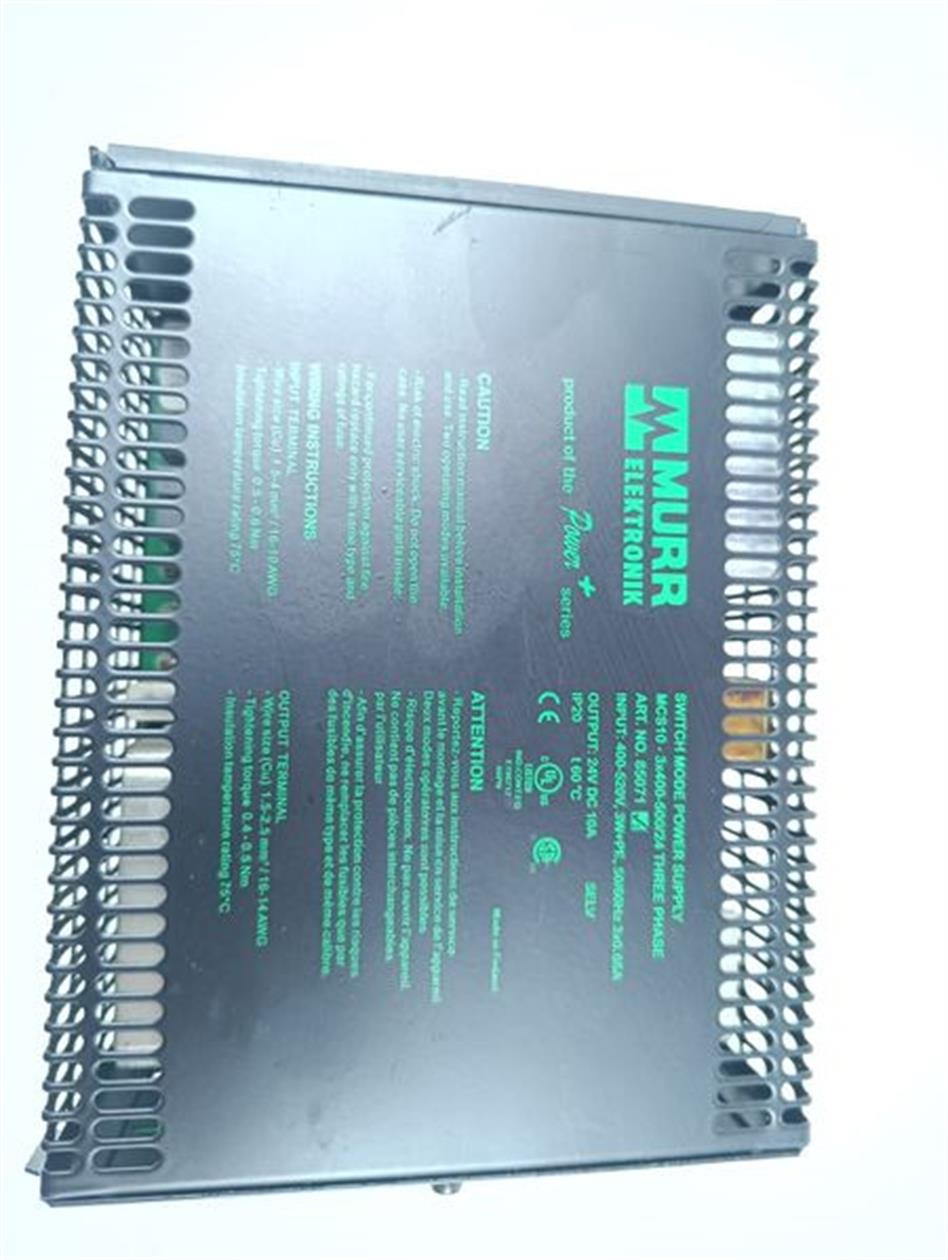 MURR Elektronik SWITCH MODE POWER SUPPLY MCS10-3x400-500/24 TOP ZUSTAND