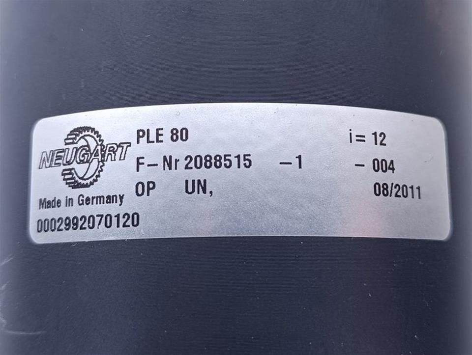 Neugart Getriebe PLE 80 F-Nr. 2088515 -1 -004 Ratio I=12 NEUWERTIG