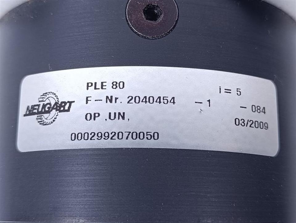 Neugart Planetengetriebe PLE 80 i=5 F-Nr. 2040454-1-084 NEUWERTIG