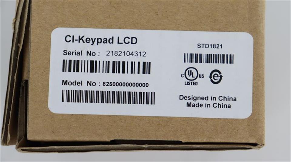 Nidec CI-Keypad LCD Model No 82500000000000 STD1821 UNUSED OVP