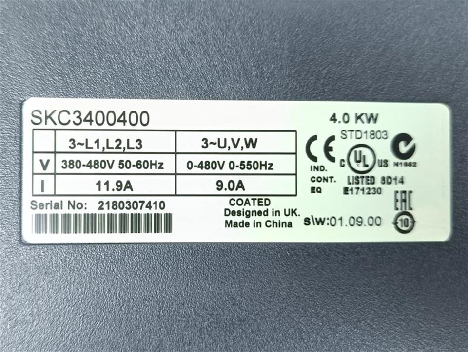 NIDEC Control Techniques Commander SK SKC3400400 4kw 400V UNUSED & OVP