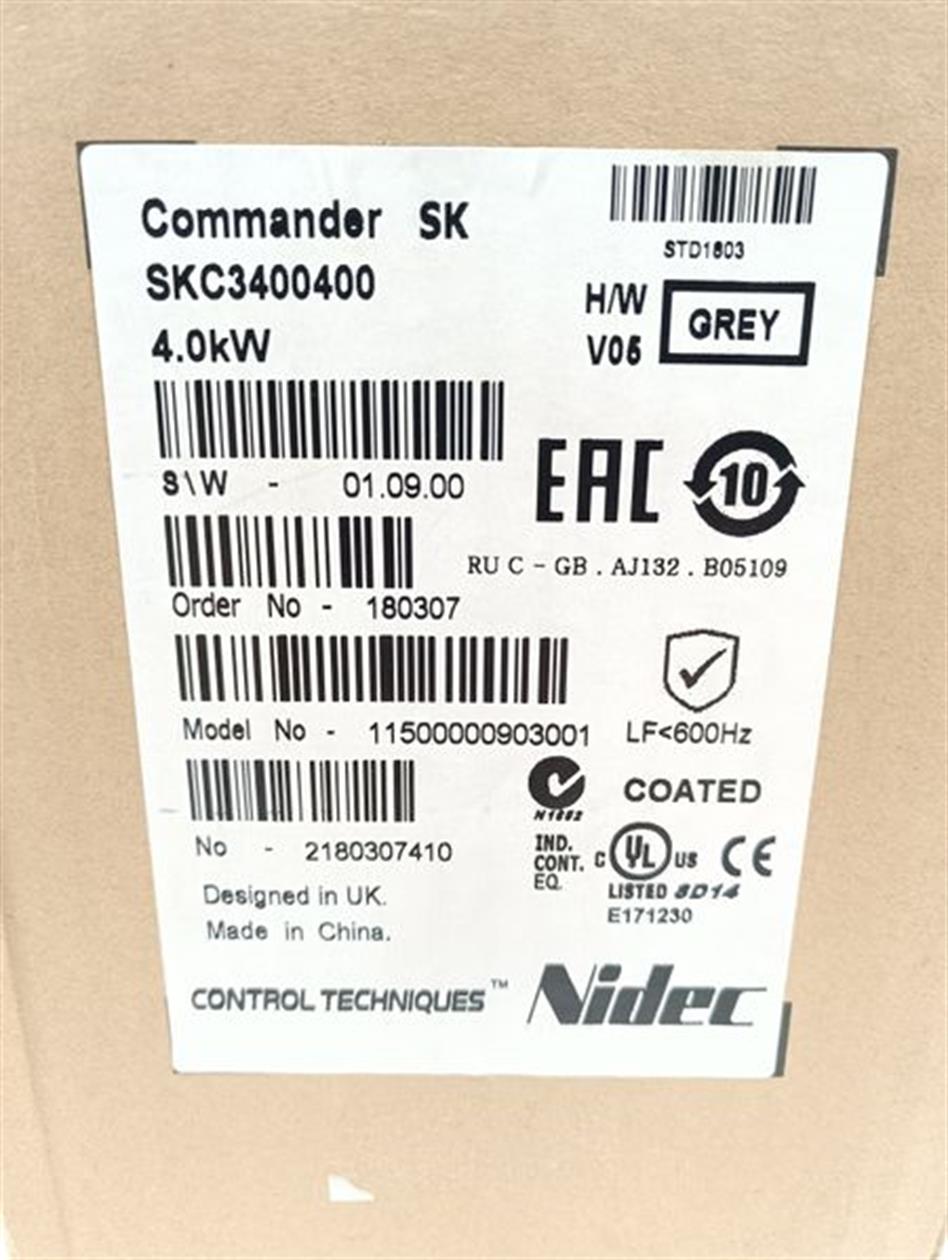 NIDEC Control Techniques Commander SK SKC3400400 4kw 400V UNUSED & OVP