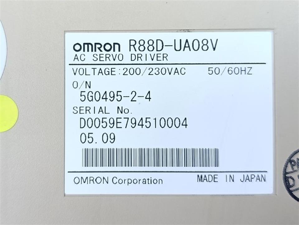 Omron AC Servo Drive R88D-UA08V 200V 200W TESTED & TOP ZUSTAND