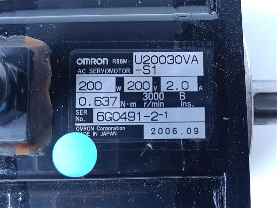 Omron R88M-U20030VA-S1 200W 200V 2.0A 3000r/min UNUSED