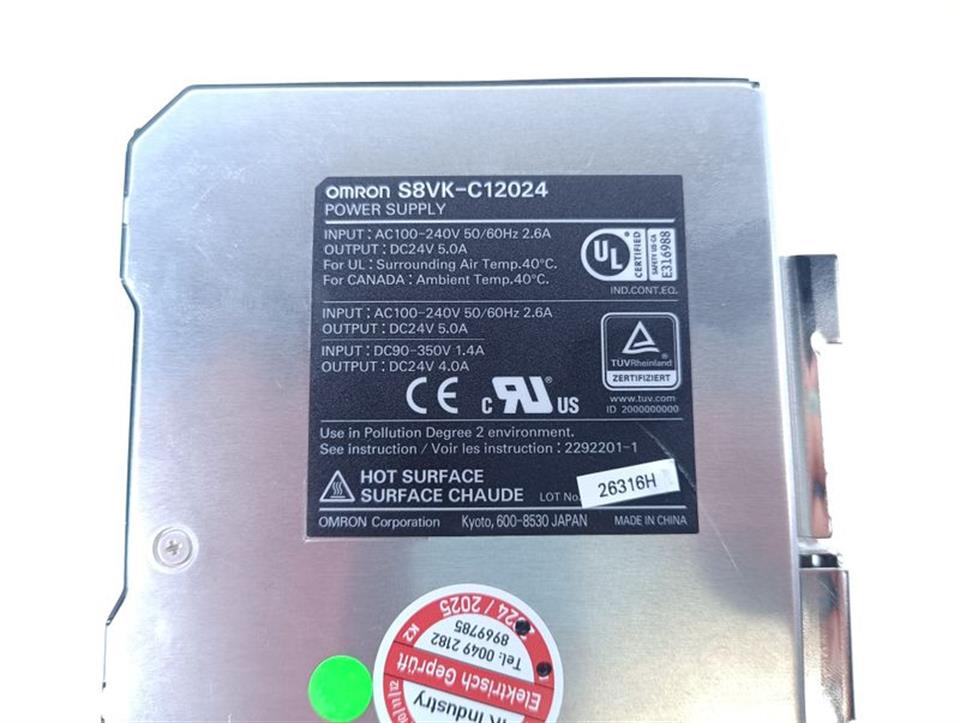 Omron S8VK-C12024 Power Supply AC100-240V 230V DC 24V 5A TESTED NEUWERTIG