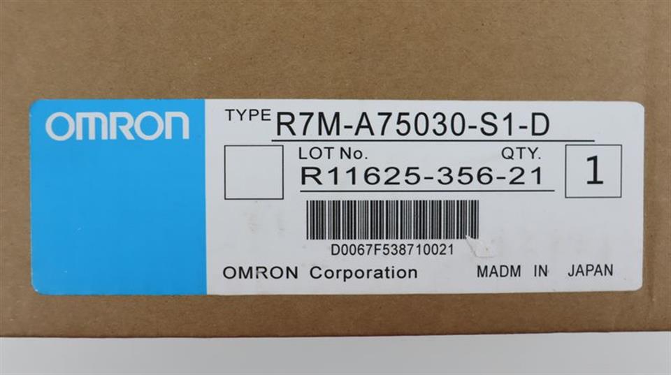 Omron Servomotor R7M-A75030-S1-D ? Series UNUSED & OVP & SEALED
