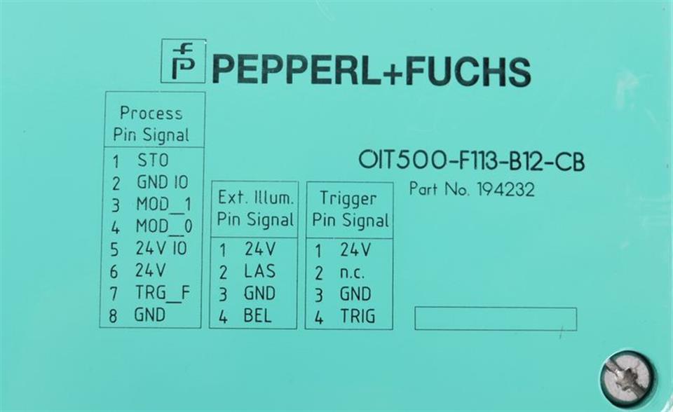 Pepperl+Fuchs OIT500-F113-B12-CB PartNr. 194232 Hochtemperatur Ident. System TOP