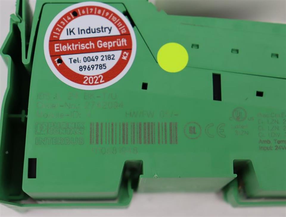 PHOENIX CONTAC IBS IL 24 BK-T/U Nr. 2742094 Module-ID: 4 TESTED