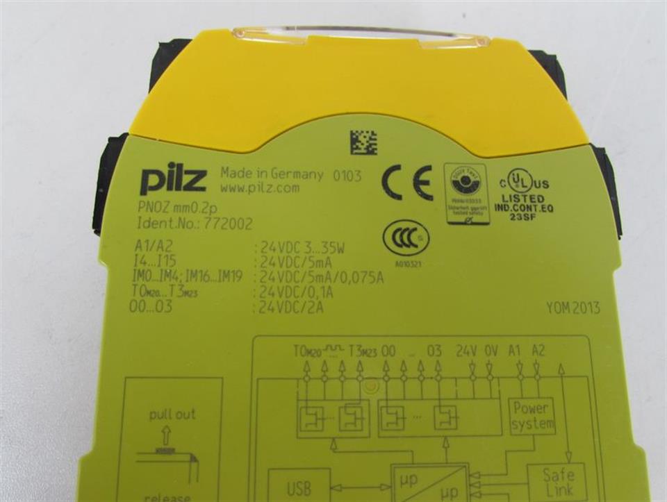 Pilz PNOZ mm0.2p Ident.Nr. 772002 24VDC 35W 2A TESTED TOP ZUSTAND