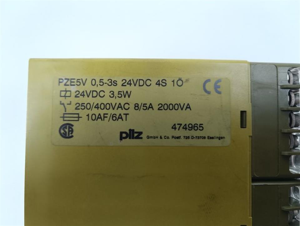 Pilz PZE5V 0,5-3s 24VDC 4S 1Ö ID No.: 474965
