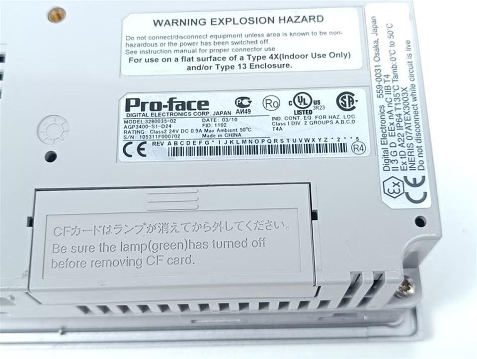 PRO-FACE Operator Panel AGP3400-S1-D24 3280035-02 TOP ZUSTAND TESTED