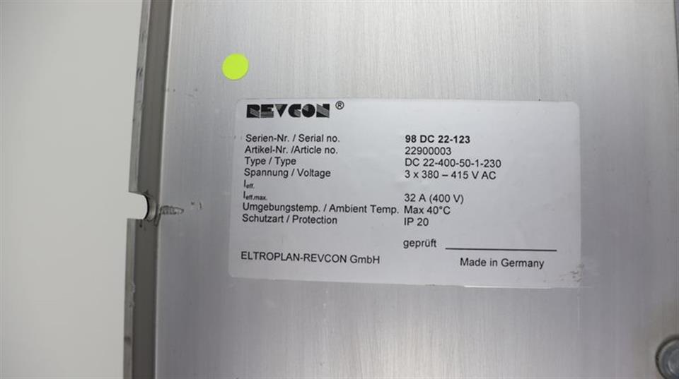 Revcon DC 22-400-50-1-230 400V 32A TOP ZUSTAND