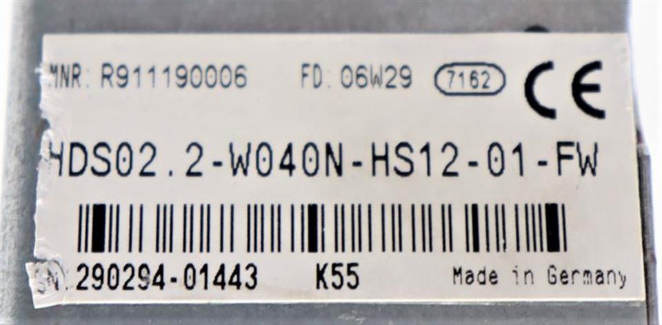 Rexroth HDS02.2-W040N-H HDS02.2-W040N-HS12-01-FW TOP TESTED & TOPZUSTAND