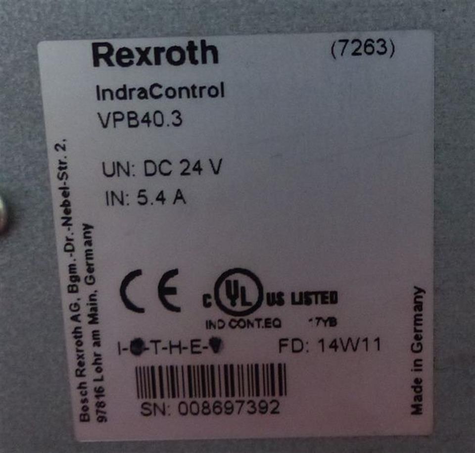 Rexroth IndraControl VPB40.3 TESTED NEUWERTIG