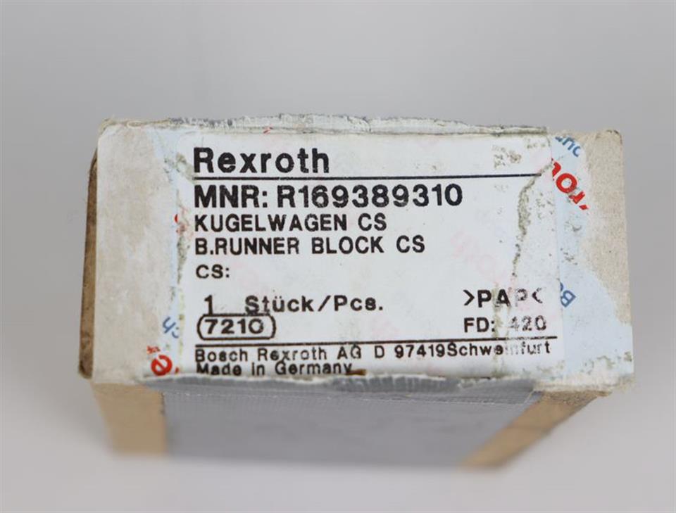 Rexroth R169389310 Kugelwagen/Führungswagen NEUWERTIG & OVP