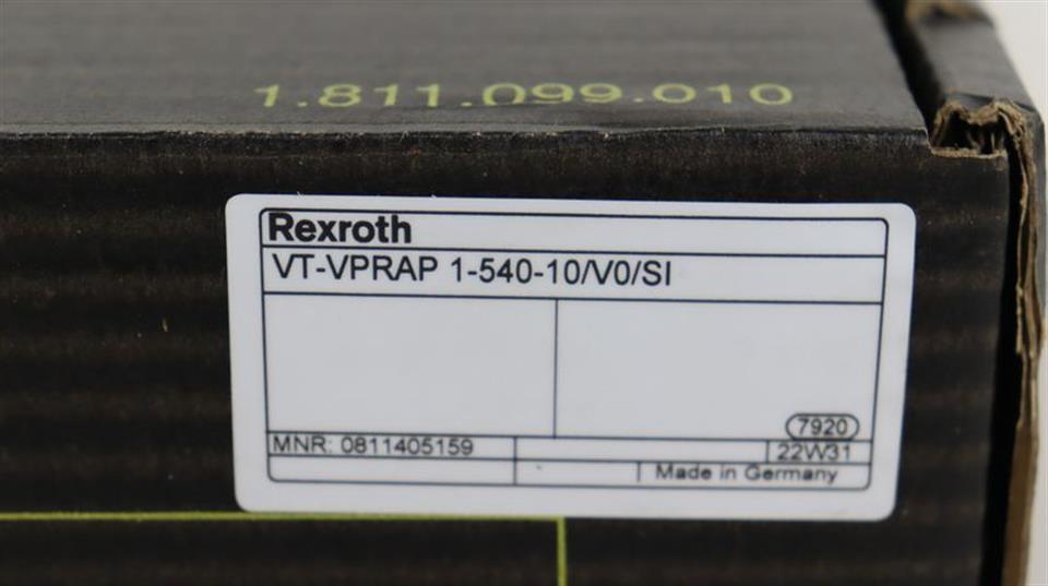 Rexroth VT-VPRAP 1-540-10/V0/SI MNR: 0811405159 UNUSED & OVP
