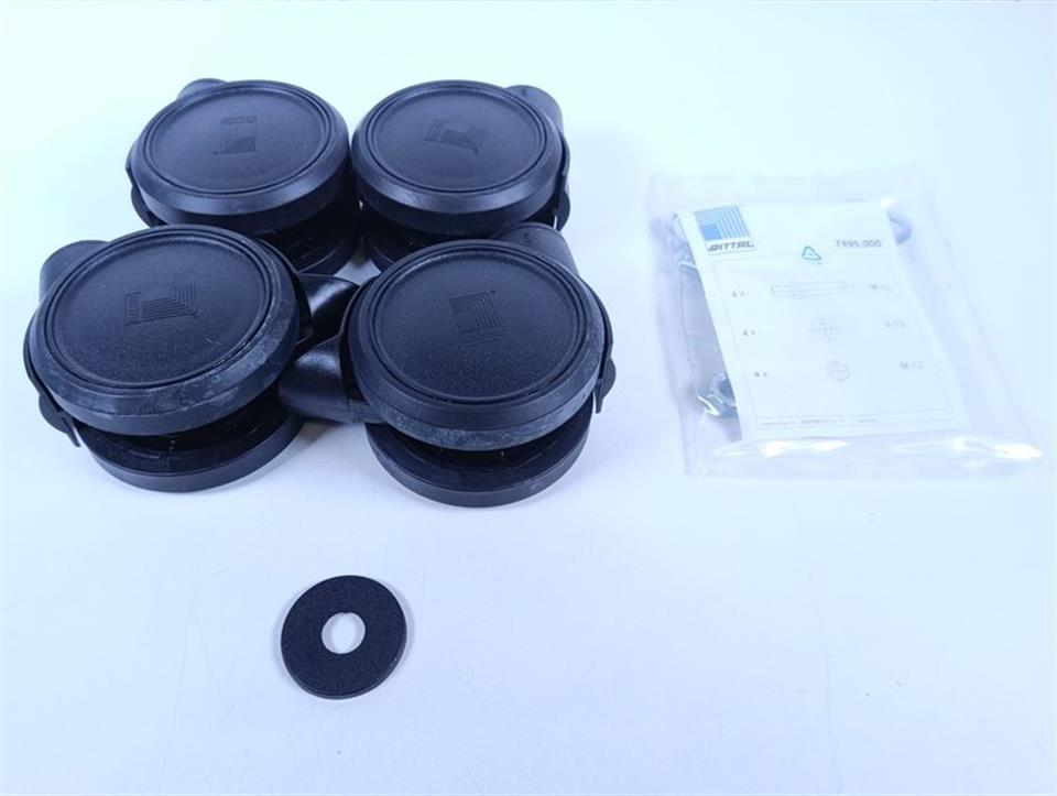 Rittal DK 7495.000 4x Doppellenkrollen 2x mit Feststeller UNUSED & OVP