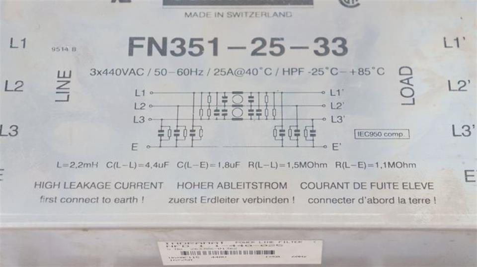 SCHAFFNER FN351-25-33 TOP ZUSTAND