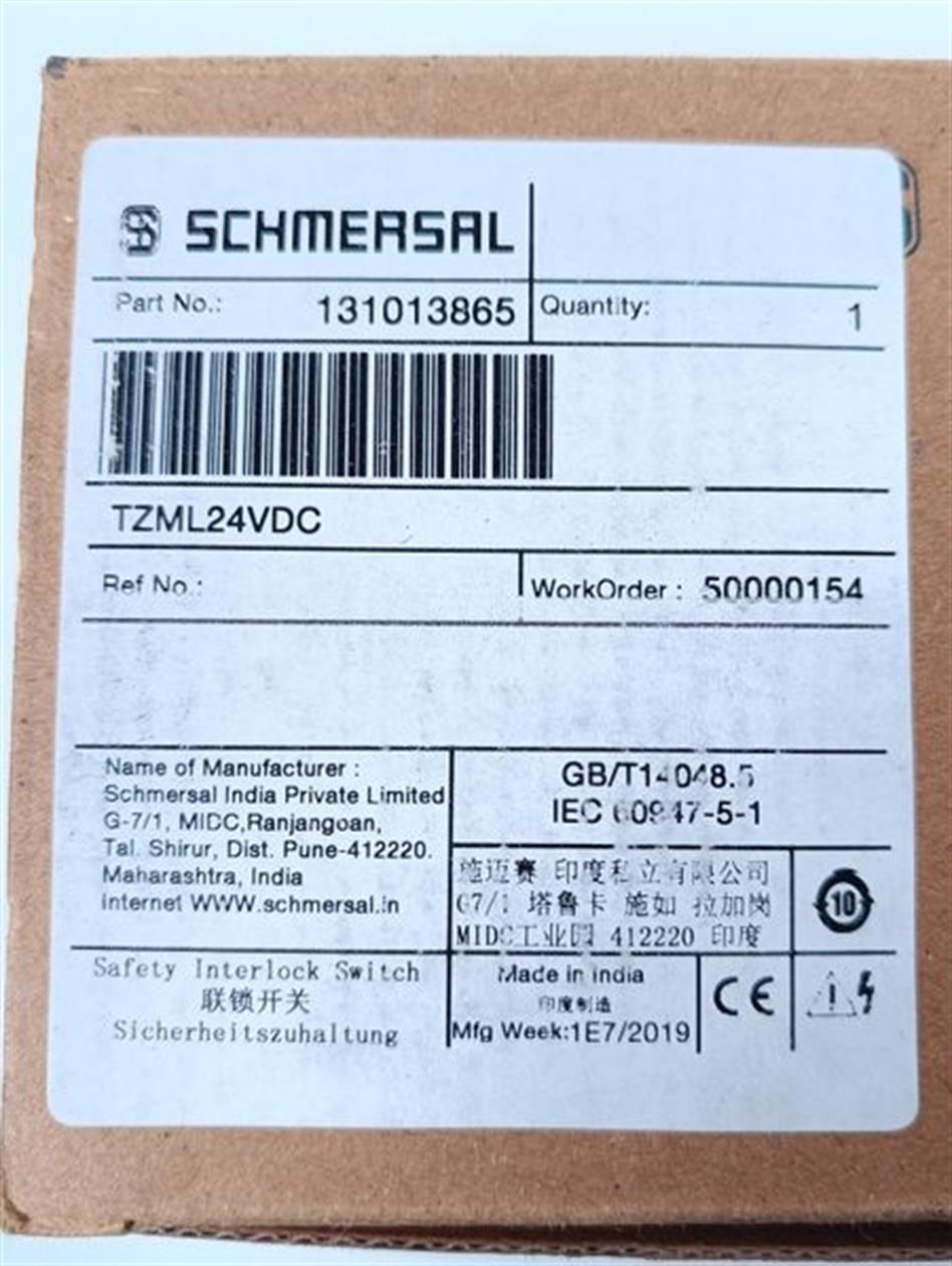Schmersal TZML24VDC UNUSED & OVP