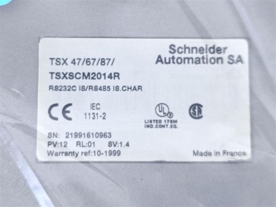 Schneider Automation SA TSX 47/67/87/ TSXSCM2014R RS232C I8/RS485 I8.CHAR UNUSED