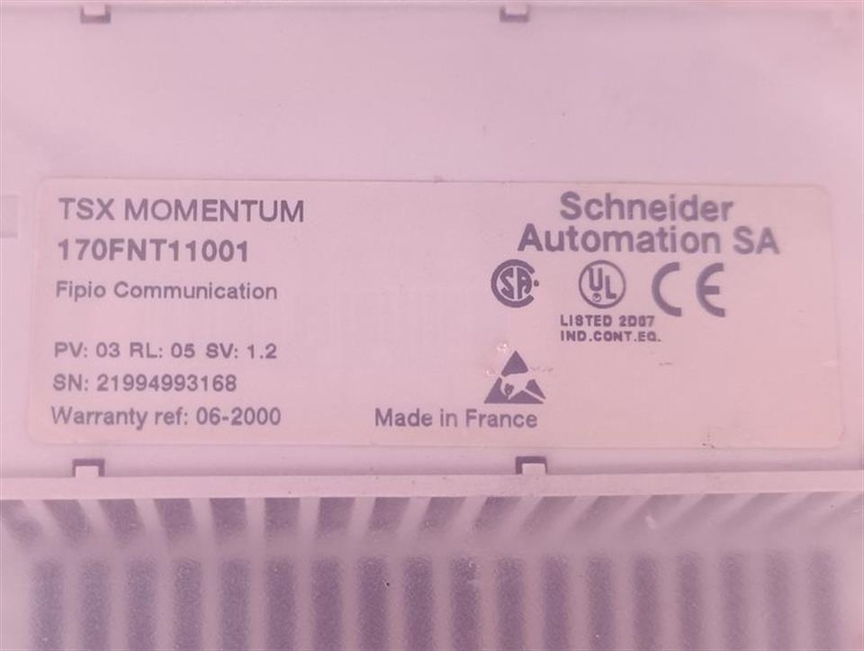 Schneider Automation SA TSX Momentum 170ADI35000 + 170FNT11001 TOP ZUSTAND