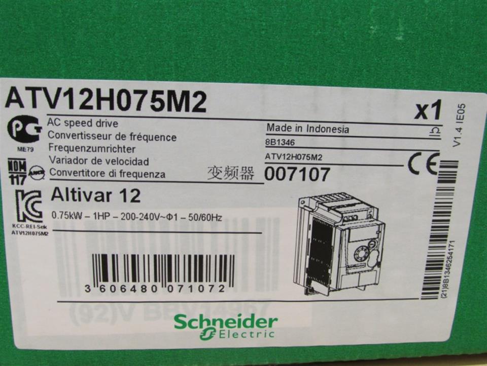 Schneider Electric Altivar 12 ATV12H075M2 0,75kW 1HP 230V TESTED & UNUSED & OVP