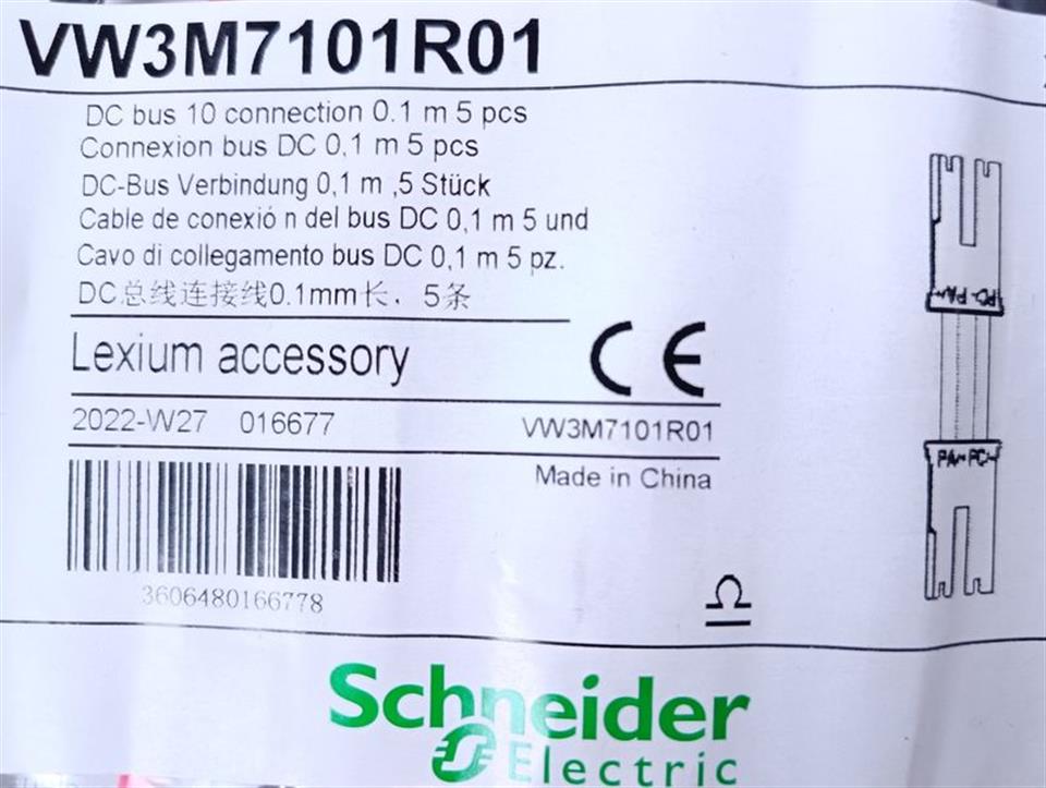 Schneider Electric DC-Bus Verbindung 0.1m 1 Stck VW3M7101R01 016677 UNUSED