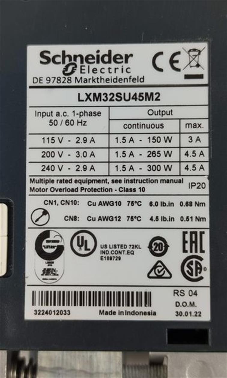Schneider Electric LXM32SU45M2 Servoantrieb TESTED TOP ZUSTAND
