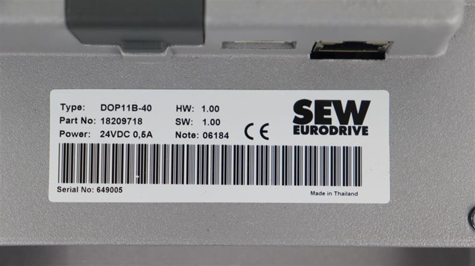 SEW Eurodrive Bediengerät DOP11B-40 UNUSED UNBENUTZT TESTED
