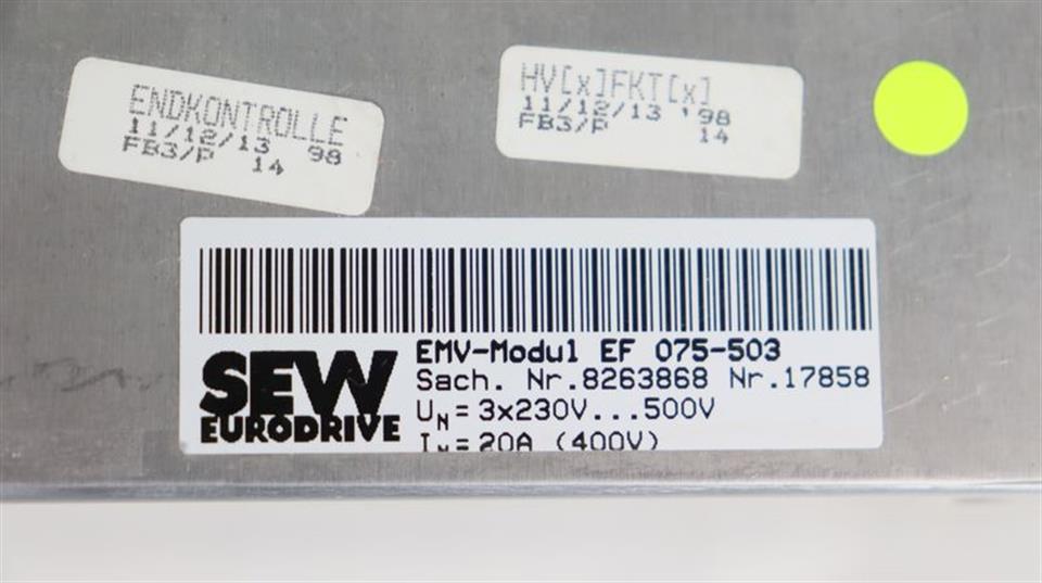 SEW Eurodrive EMV -Modul EF 075-503 20A Netzfilter TOP ZUSTAND
