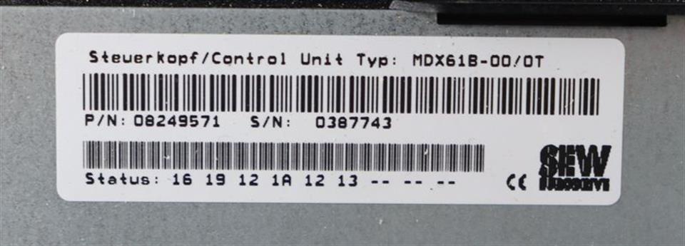 SEW EURODRIVE MDX61B0220-503-4-0T MDX60A0220-503-4-00 TESTED TOP ZUSTAND