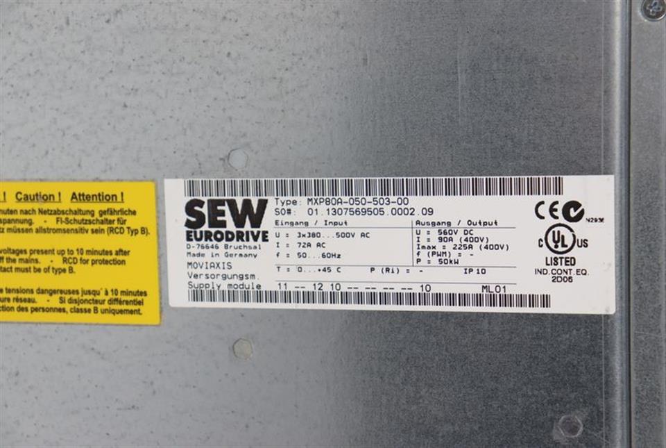 SEW-Eurodrive MXP80A-050-503-00 Versorgungsmodul 50kW TESTED TOP ZUSTAND
