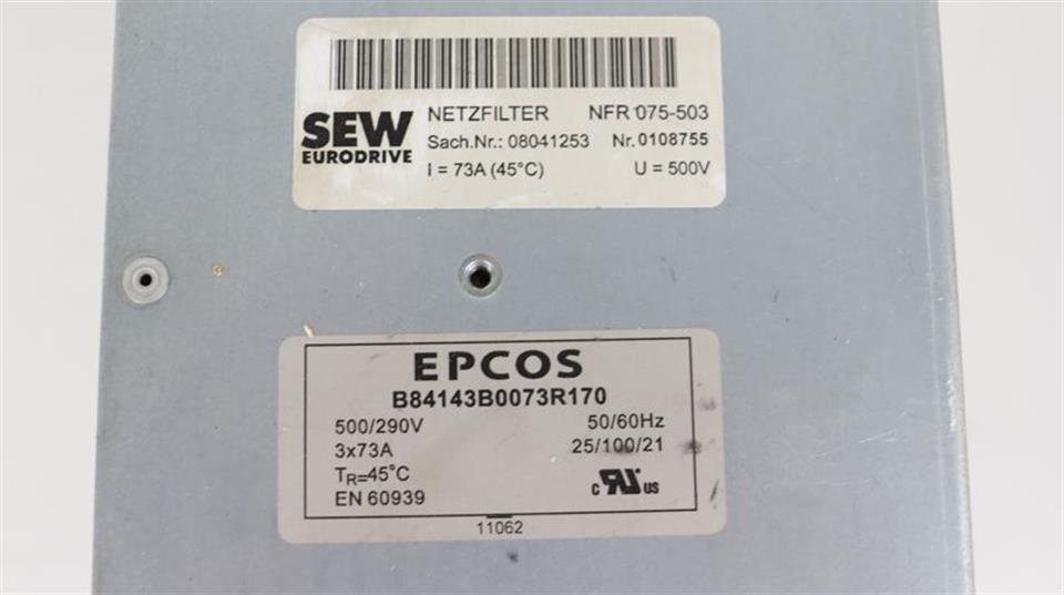 SEW Eurodrive NFR 075-503 EPCOS B84143B0073R170 Netzfilter 73A TOP ZUSTAND