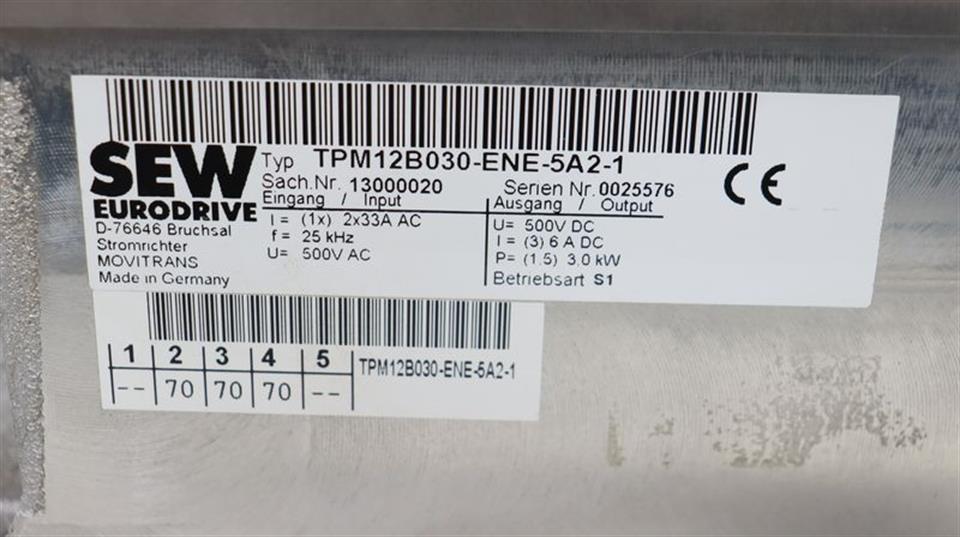 SEW Eurodrive TPM12B030-ENE-5A2-1 Anpass-Steller TOP ZUSTAND