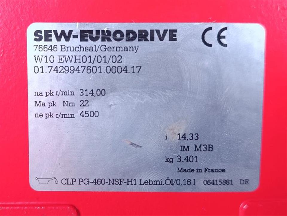 SEW Getriebe W10 EWH01/01/02 i=14,33 TOP ZUSTAND