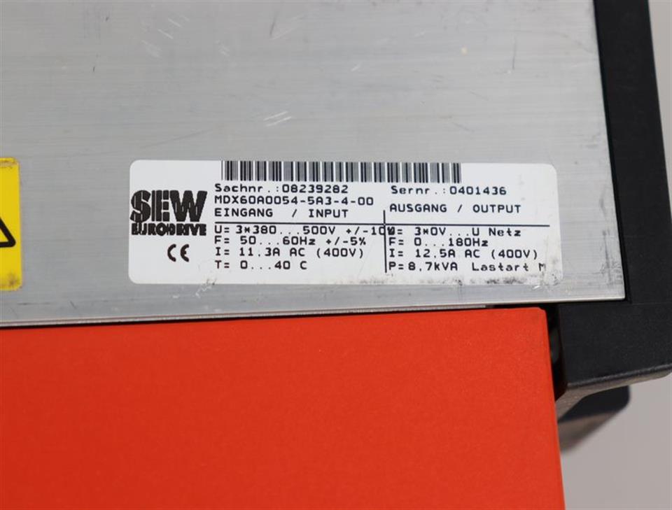 SEW MC07B0055-5A3-4-00 + MDX60A0054-5A3-4-00 400V 5,5kW TESTED & TOP ZUSTAND