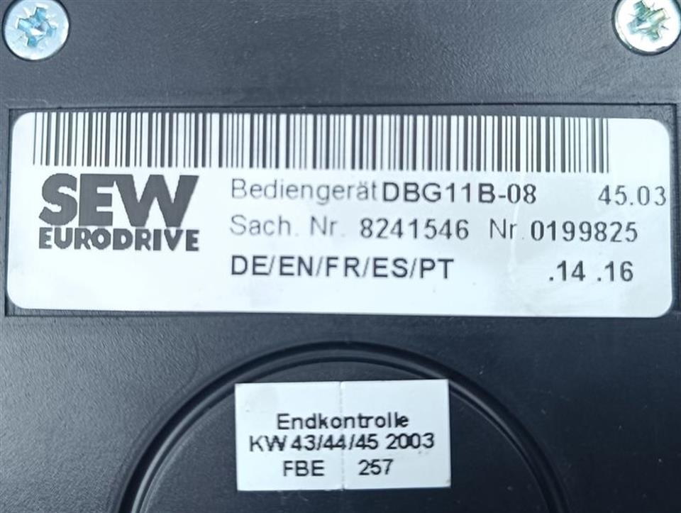 SEW MDV60A0015-5A3-4-0T + MDX60A0015-5A3-4-00 + DBG11B-08 TESTED & TOP ZUSTAND