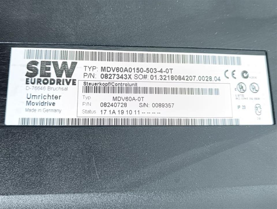 SEW MDV60A0150-503-4-0T MDx60A0150-503-4-00 Umrichter  TESTED & NEUWERTIG