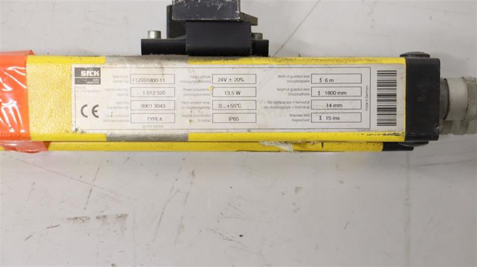 Sick 14-FGS Lichtschranke Empfänger FGSE1800-11 + Sender FGSS1800-11